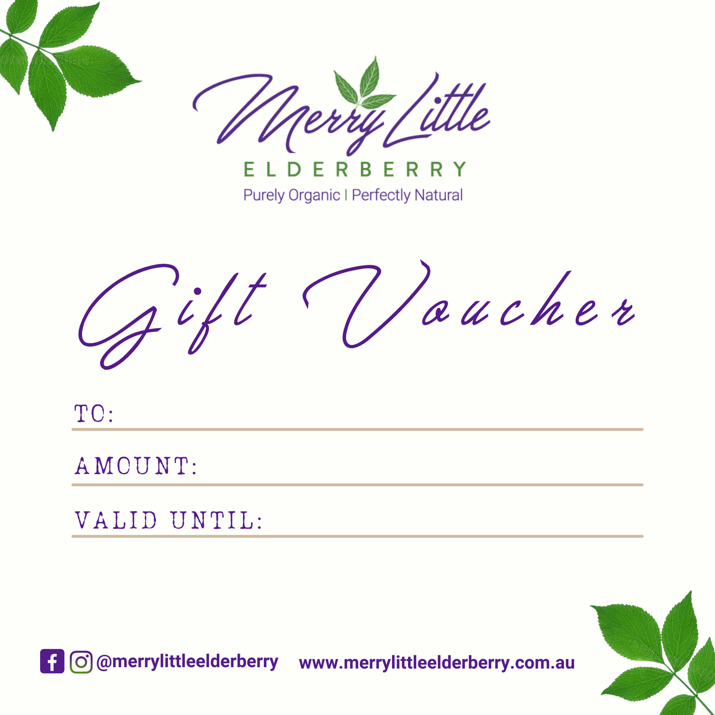 Gift Voucher - Merry Little Elderberry