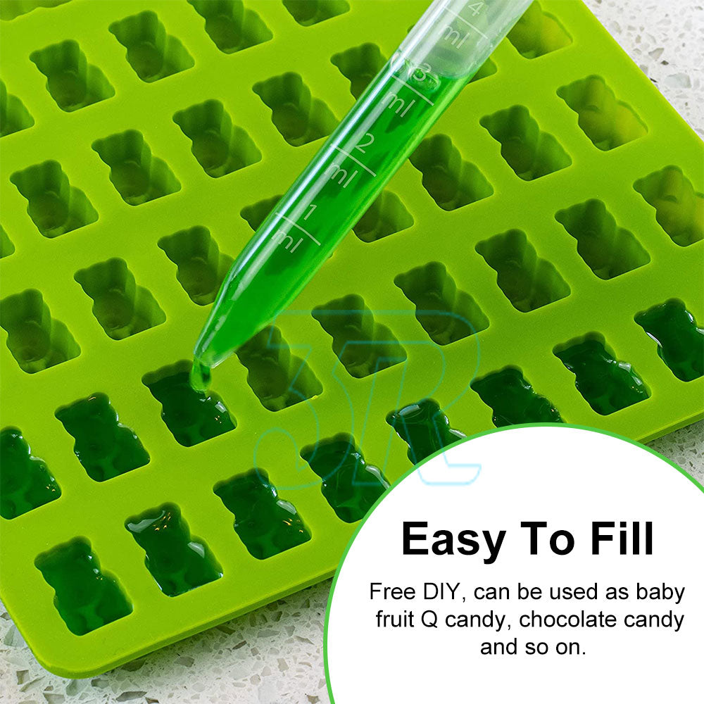 53 Cavity Silicone Gummy Bear Mold (1 Pack)